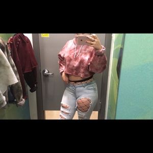 Sweater crop top & Holy pants